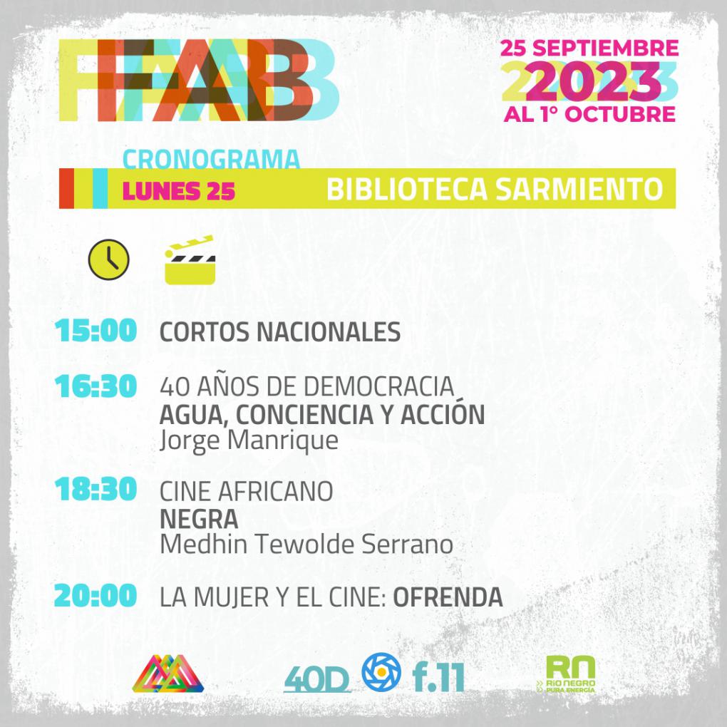 FAB CRONOGRAMA LUNES 25 BIBLIOTECA SARMIENTO