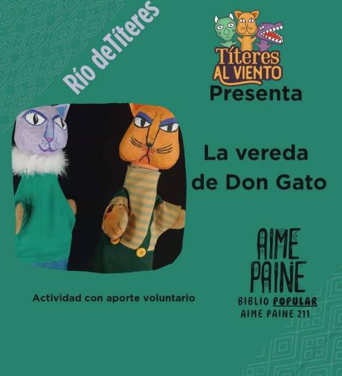 R&iacute;o de T&iacute;teres, Ciclo de la Biblio Aime Paine