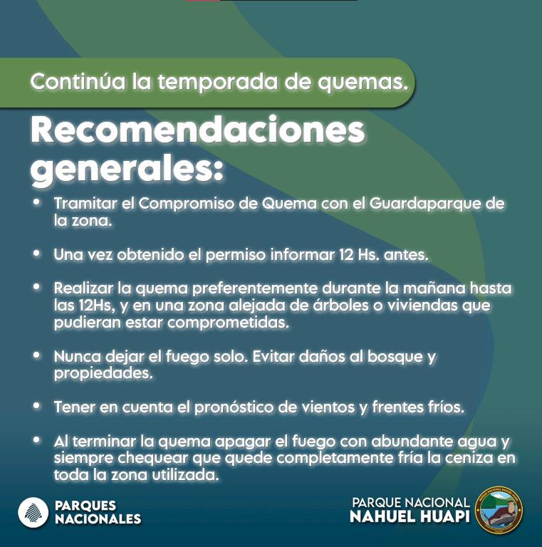 CONTIN&Uacute;A LA TEMPORADA DE QUEMAS DENTRO DEL PARQUE NACIONAL NAHUEL HUAPI