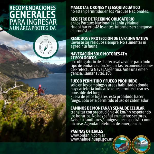🌱Solo Huellas. Recomendaciones generales para ingresar a un &aacute;rea protegida