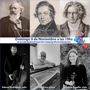 TR&Iacute;O Bisso (piano), Rodr&iacute;guez (cello) y Bugallo (viola)