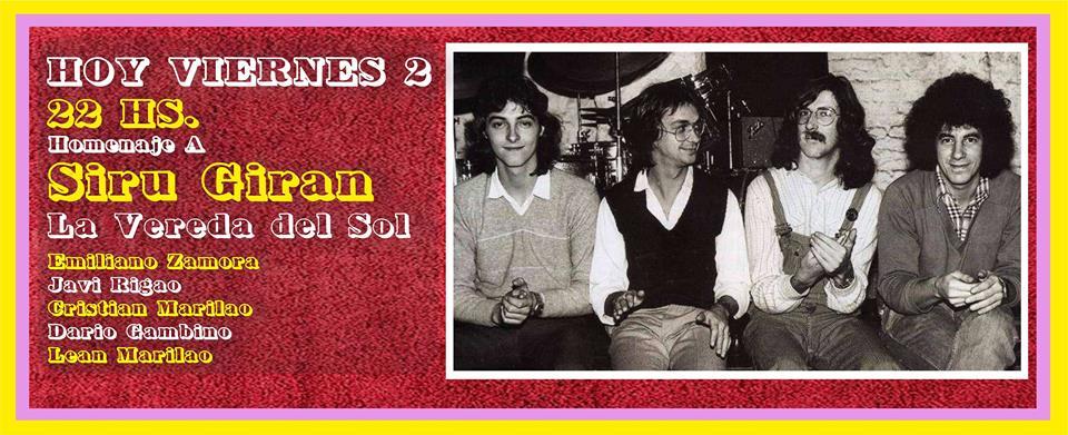  La Vereda del Sol! Homenaje a Siru Giran 