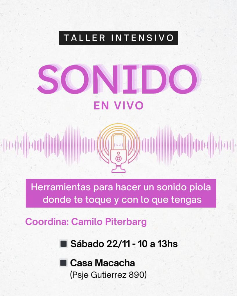  TALLER INTENSIVO DE SONIDO EN VIVO