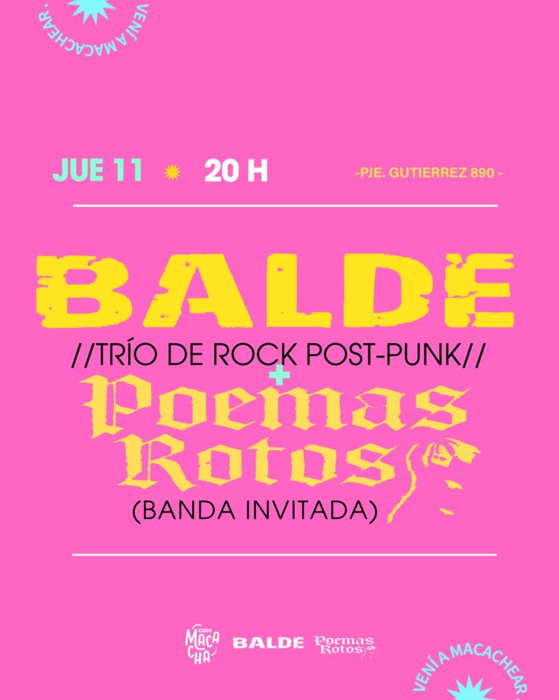 BALDE en vivo + POEMAS ROTOS