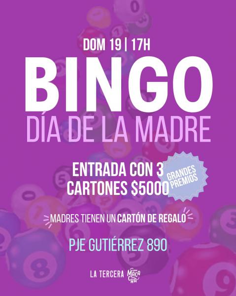 🎊 GRAN BINGO DEL D&Iacute;A DE LA MADRE🎊