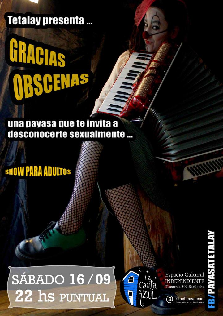 Tetalay presenta "GRACIAS OBSCENAS" Show de humor para adultxs