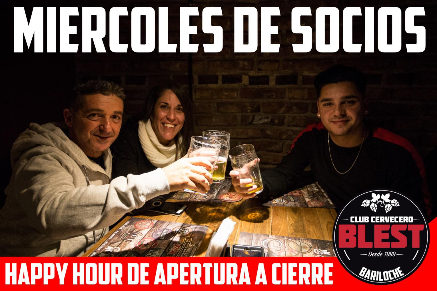 Miércoles de Socios en Club Cervecero Blest Bariloche