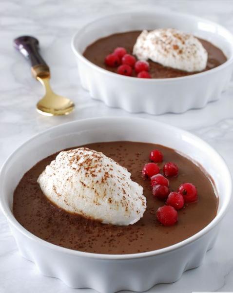 Islas flotantes con chocolate