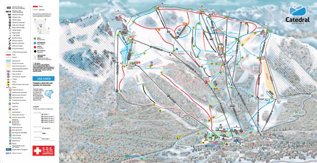 Cerro Catedral - Información - Mapa Pistas - Ski Project Arg