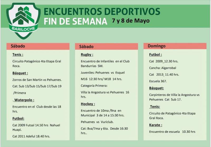 ENCUENTROS DEPORTIVOS 7 y 8 de MAYO
