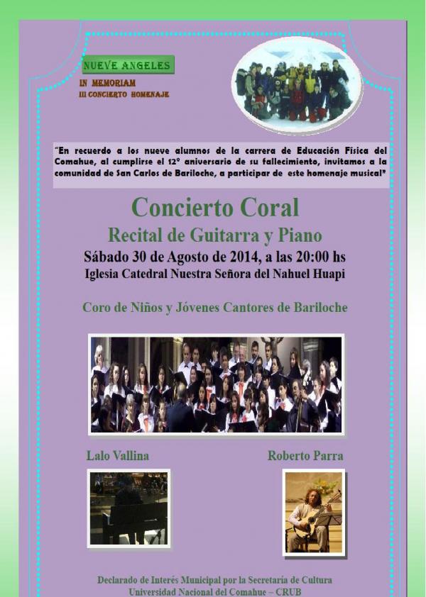 Concierto " Nueve Angeles" III Concierto Homenaje- In memoriam. 1  de septiembre