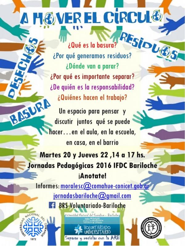 A mover el c&iacute;rculo!! Taller del proyecto Separar y reciclar con la ARB en las II Jornadas Patag&oacute;nicas del IFDC