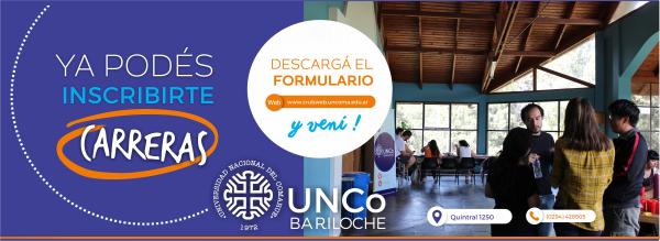 Ya est&aacute;n abiertas las inscripciones presenciales en la UNCo Bariloche