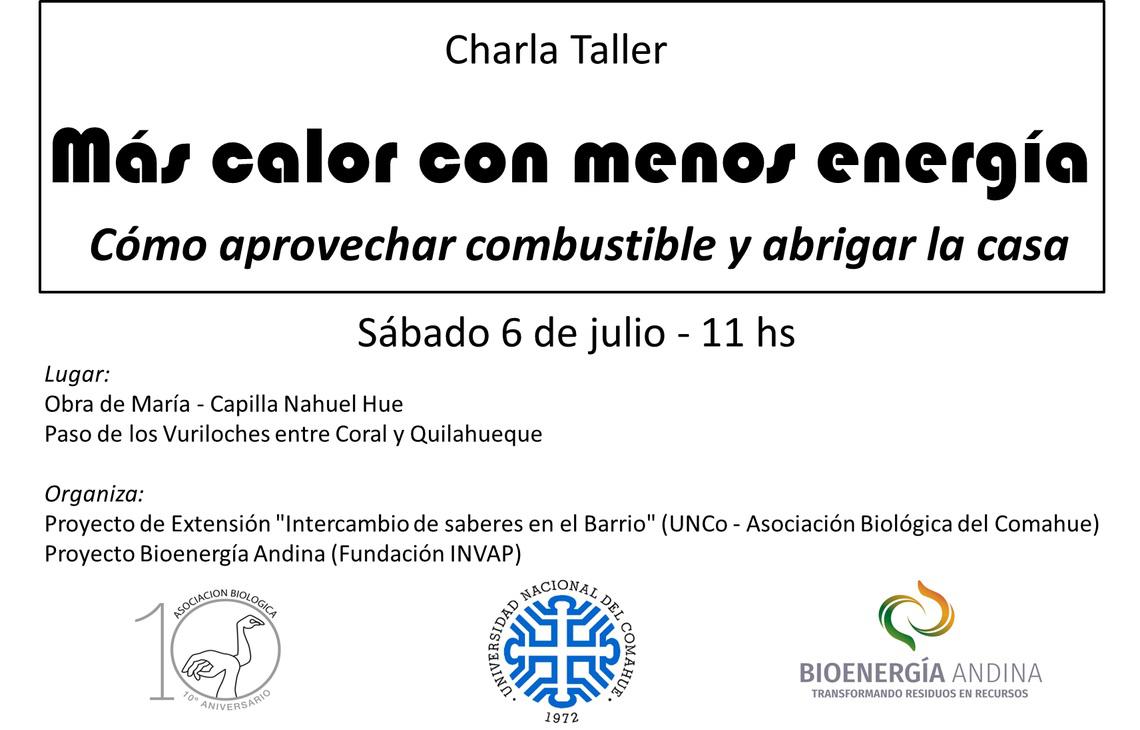 Taller abierto: Abrigar la casa en el Barrio Nahuel Hue, este s&aacute;bado 6 de julio desde las 11 hs