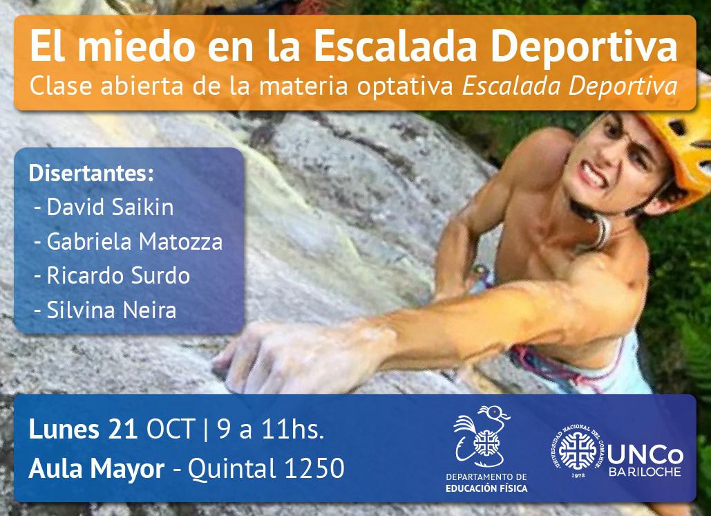 Clase abierta sobre el miedo a la escalada