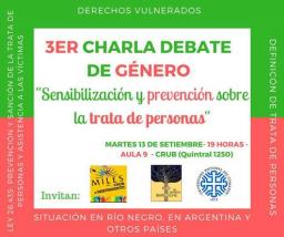 Charla sobre Trata de Personas. Red de Género Bariloche