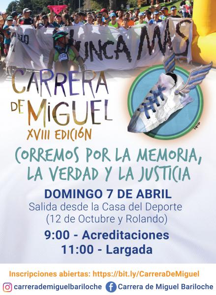 El 7 de abril se correr&aacute; la XVIII edici&oacute;n de la Carrera de Miguel en Bariloche