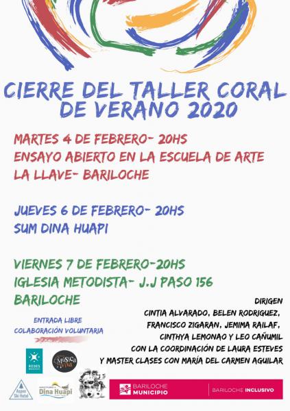 CONCIERTOS DE CIERRE TALLER CORAL DE VERANO 2020