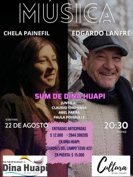 Chela Painefil y Edgardo Lanfr&eacute; en Dina Huapi