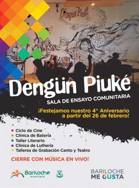 La sala de ensayo Dengün Piuké cumple 4 años