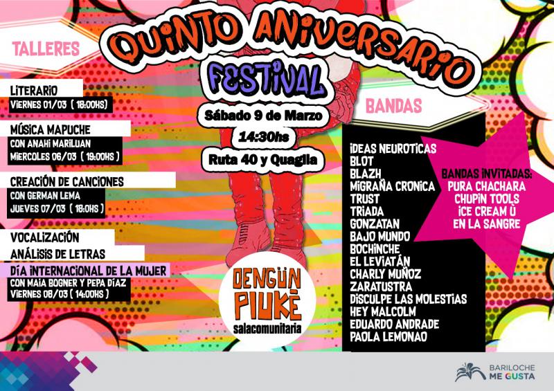 Este sábado la Sala de Ensayo Dengün Piuké celebra su 5º aniversario