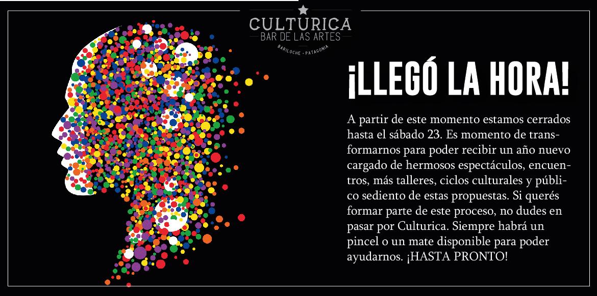 CULTURICA PERMANECERÁ CERRADO DESDE EL 18 AL 22 DE DICIEMBRE POR REFORMAS