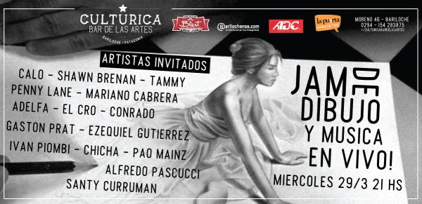 Hoy habr&aacute; Jam de Dibujo y Pintura con M&uacute;sica en vivo  de artistas locales