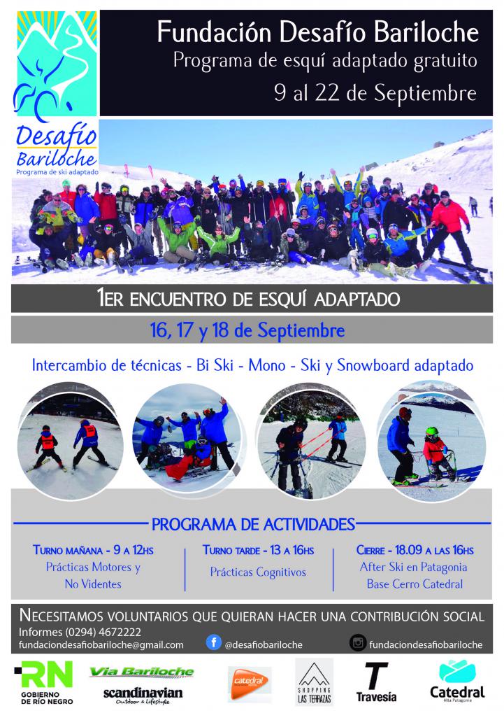 1&deg; Encuentro de Esqui Adaptado  Desaf&iacute;o Bariloche Cerro Catedral