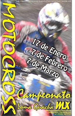 Campeonato motocross MX en Loma Guacha 3º fecha