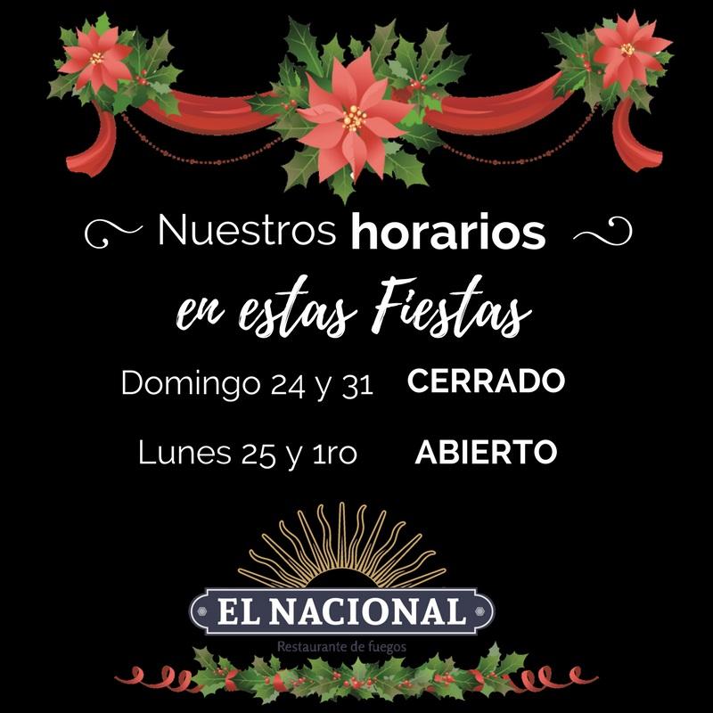 Queremos recordarles cuales son nuestros horarios de atenci&oacute;n para estas Fiestas!🎅🕗