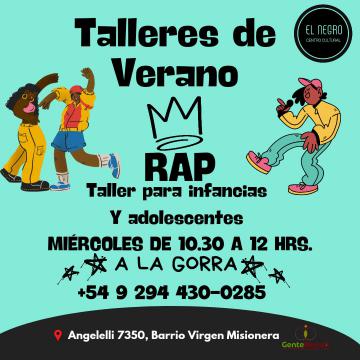 🎤🎶 Taller  de Rap para infancias y adolescencias🎤🎶