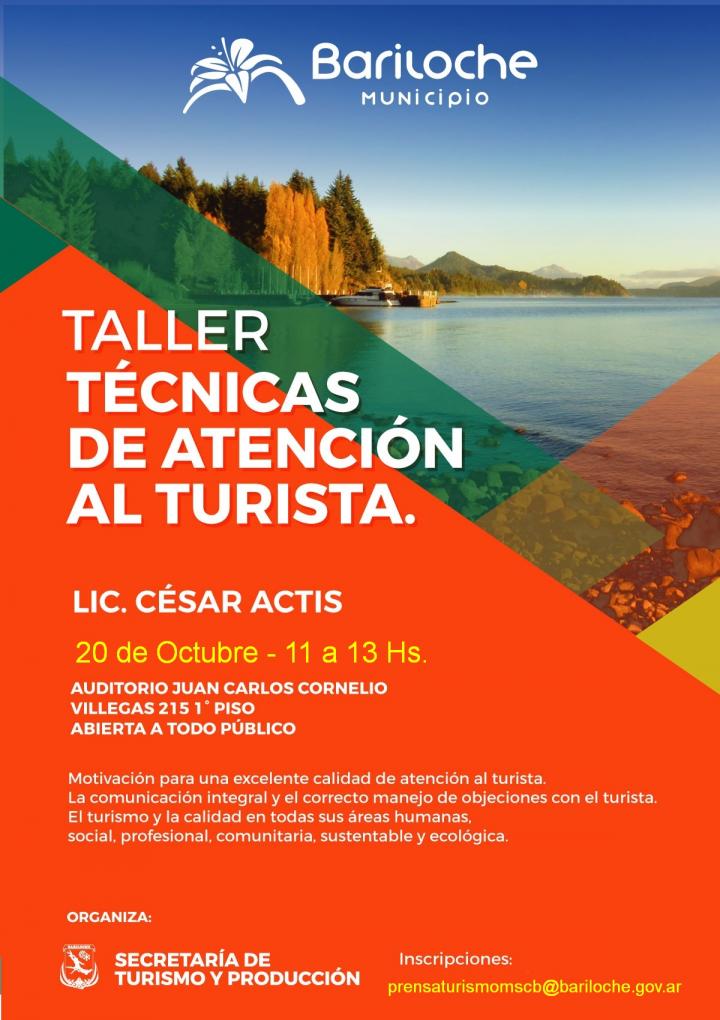 Se viene el taller T&eacute;cnicas de Atenci&oacute;n al Turista
