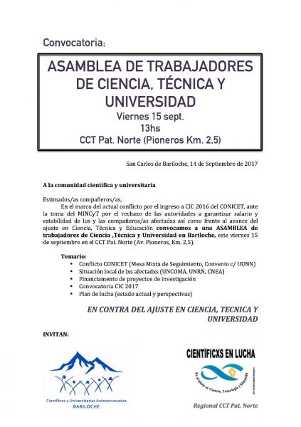 ASAMBLEA DE CIENCIA TÉCNICA Y UNIVERSIDAD