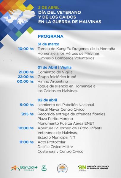 Bariloche recordará a los Héroes de Malvinas