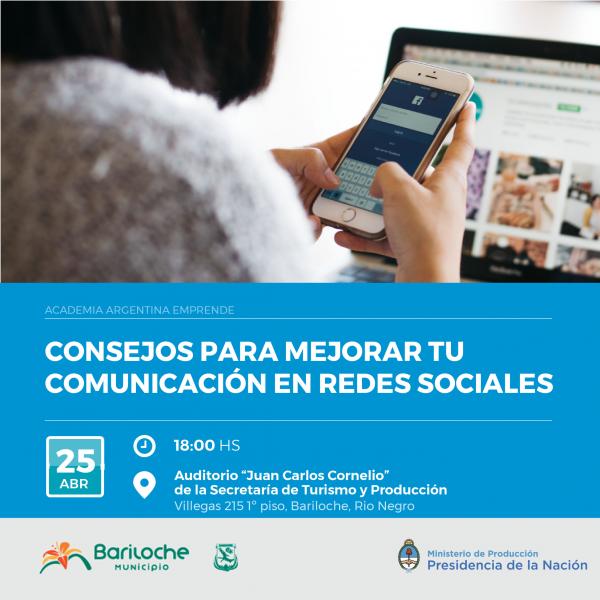 Invitan a inscribirse al taller Consejos para mejorar tu comunicación en redes sociales