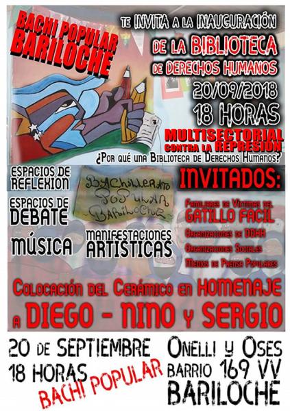 Inauguración de la Biblioteca Popular de Derechos Humanos