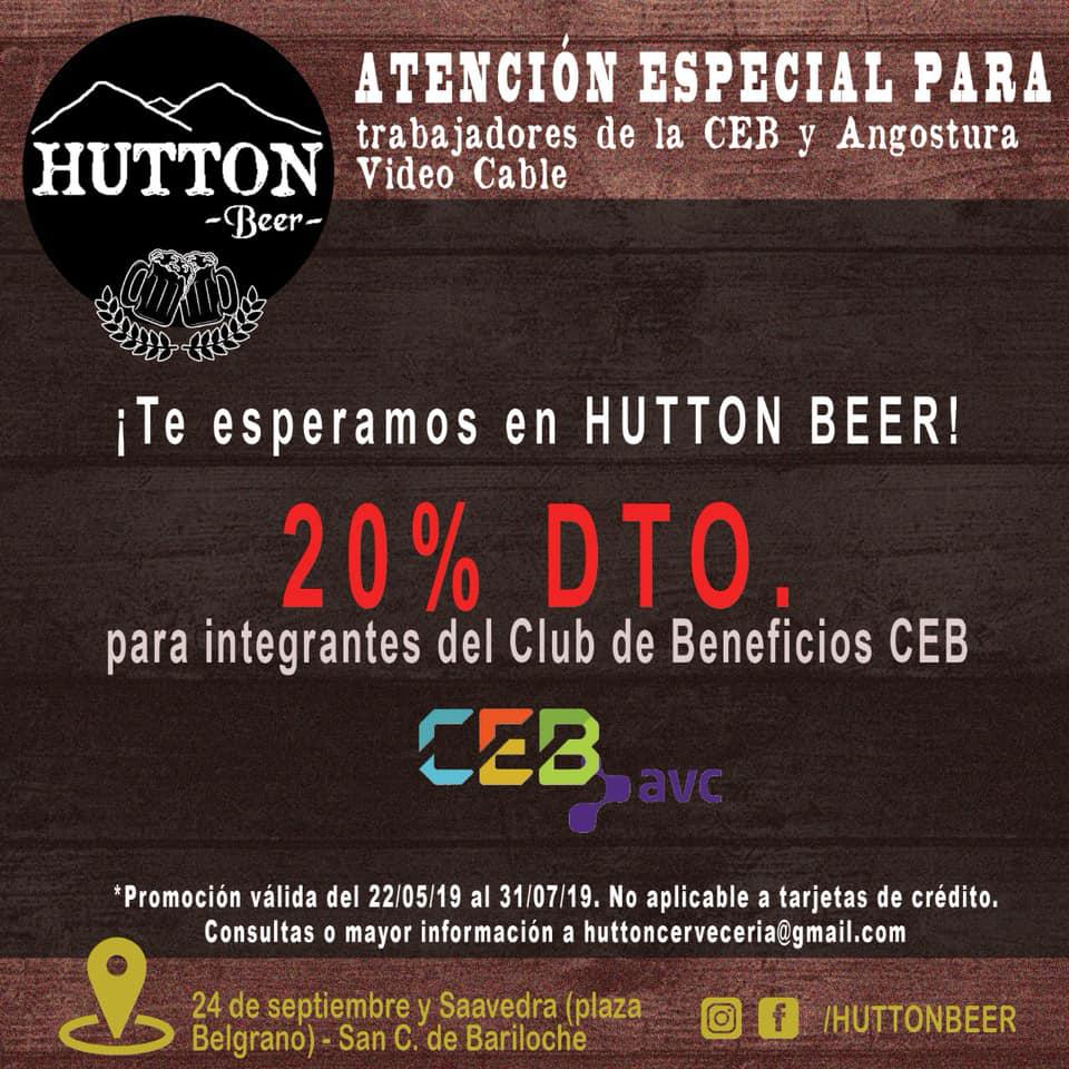 Atención trabajadores de la CEB y AVC: Descuento Especial en Hutton Beer
