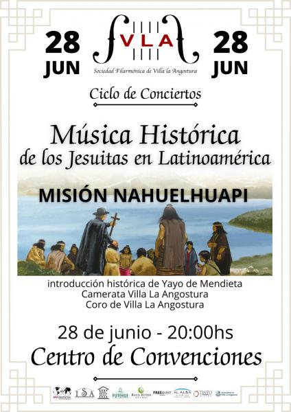 Compartimos la Invitaci&oacute;n a un Concierto Cultural en Villa la Angostura sobre las Misi&oacute;n Nahuel Huapi