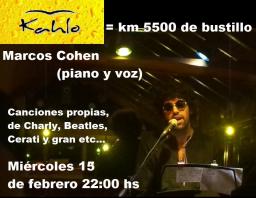 Hoy Miércoles 15 de febrero Marcos Cohen en vivo