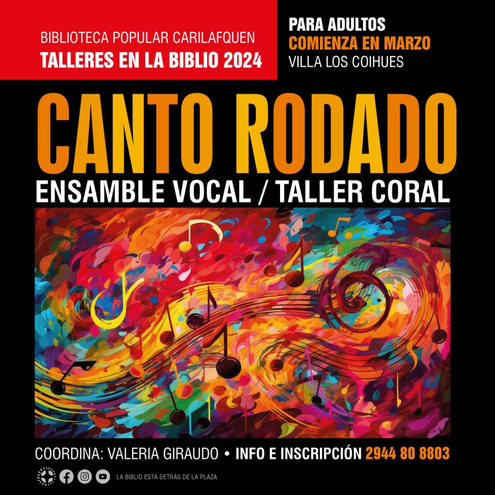Taller en la Biblio: 🔺Canto Rodado.Ensamble vocal.