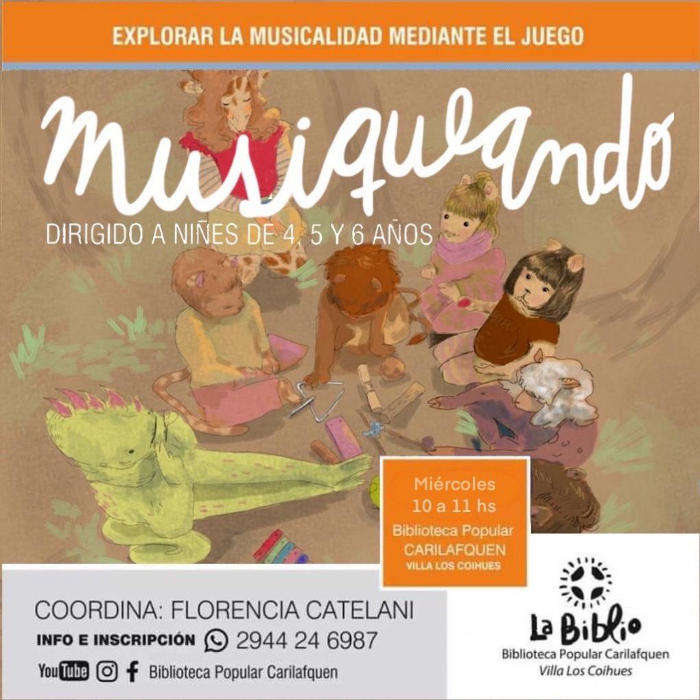 Taller en la Biblio: 🔺MUSIQUEANDO