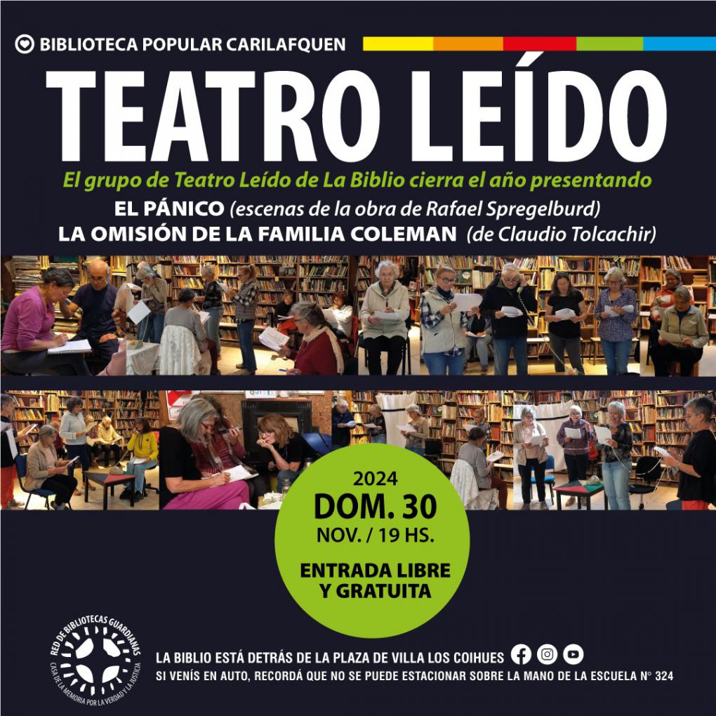 TEATRO LE&Iacute;DO EN LA BIBLIO