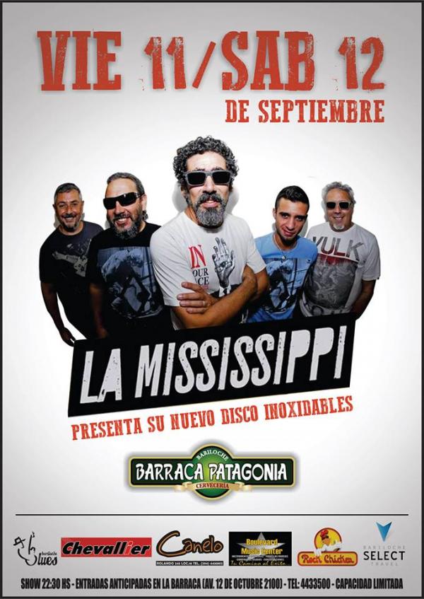  La Mississippi en vivo en San Carlos de Bariloche presentando su nuevo disco "Inoxidables"