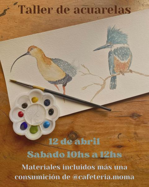 Taller de acuarelas y caf&eacute;