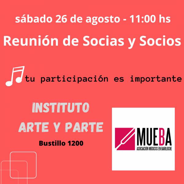  MUEBA invita a pr&oacute;xima reuni&oacute;n abierta  S&aacute;bado 26 de Agosto , 11 horas Instituto Arte y Parte