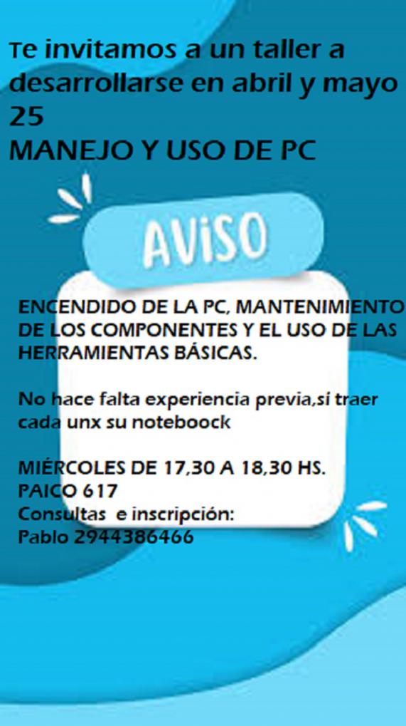 TALLER DE COMPUTACI&Oacute;N EN EL FRUTILLAR