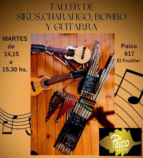 Sikus, charango, guitarra, voces