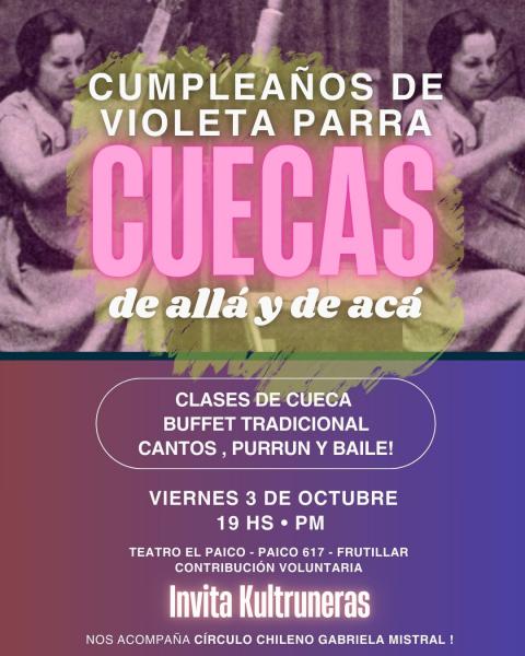 Cumplea&ntilde;os de Violeta Parra - Cuecas de ac&aacute; y de all&aacute;