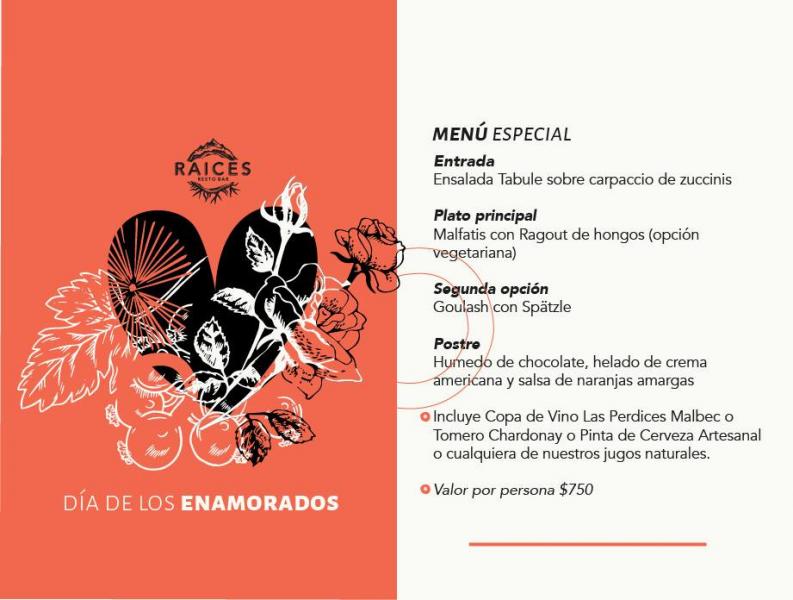 ¡¡Festejá el DÍA DE LOS ENAMORADOS en Raíces!!