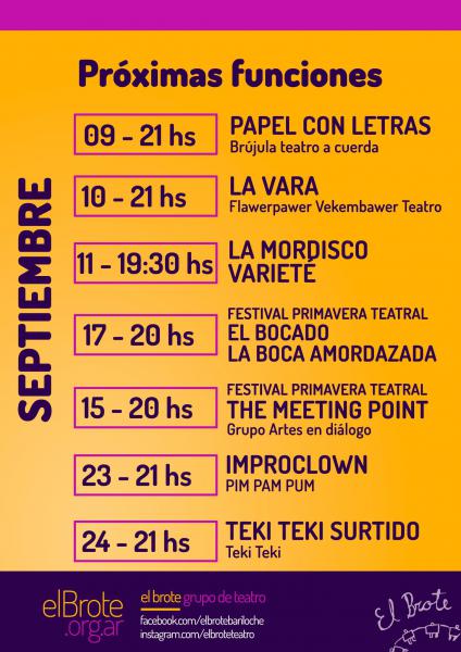 M&aacute;s teatro en El Brote! 🤸